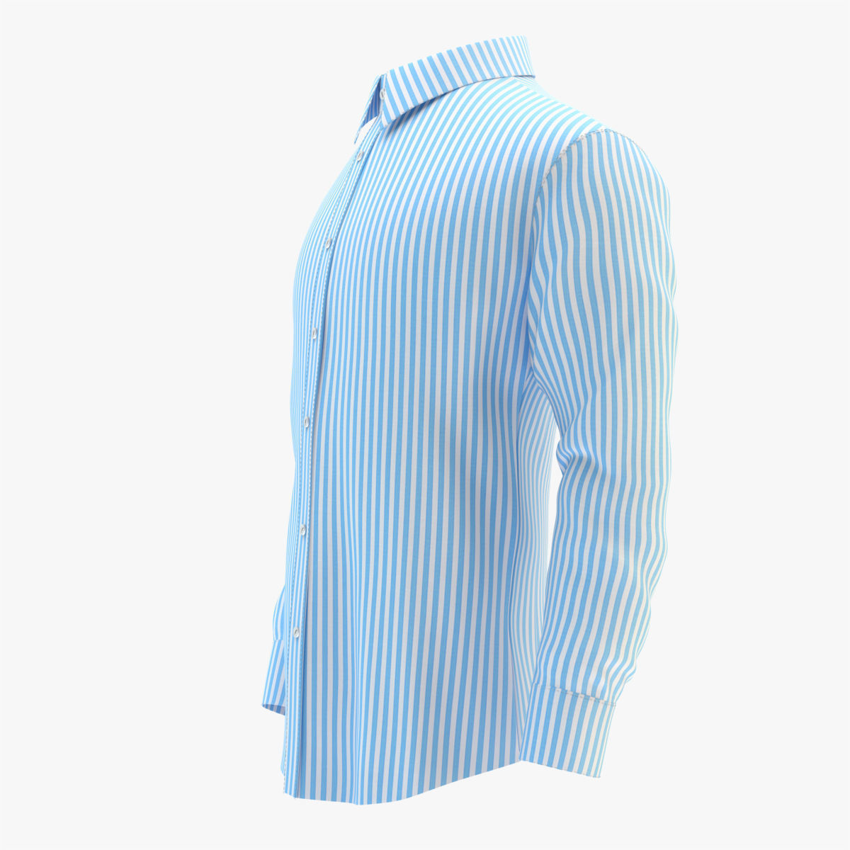 Shirt Blue 3D model_43