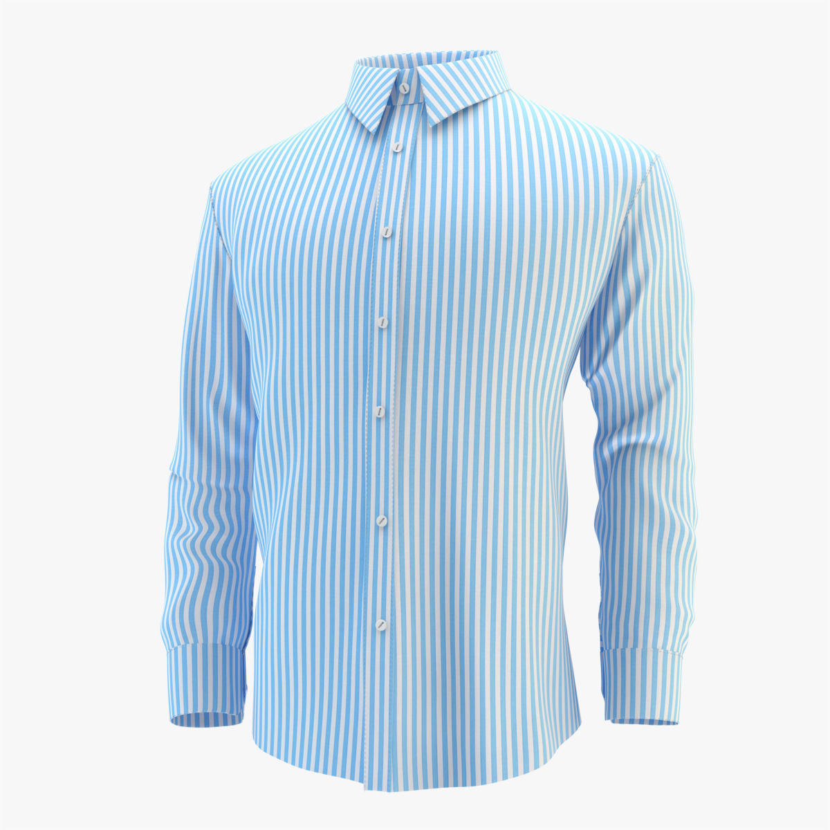 Shirt Blue 3D model_22