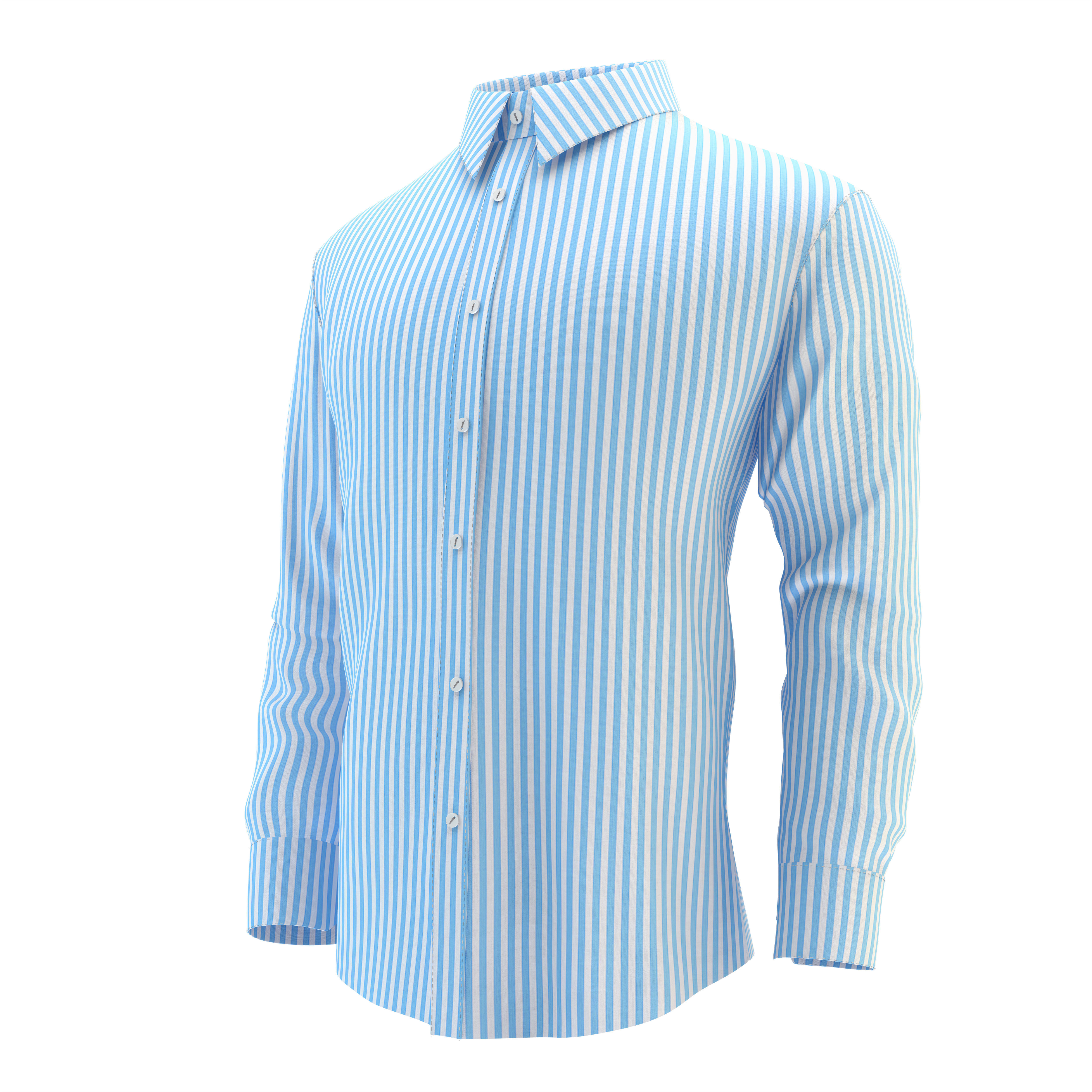 Shirt Blue 3D model_1