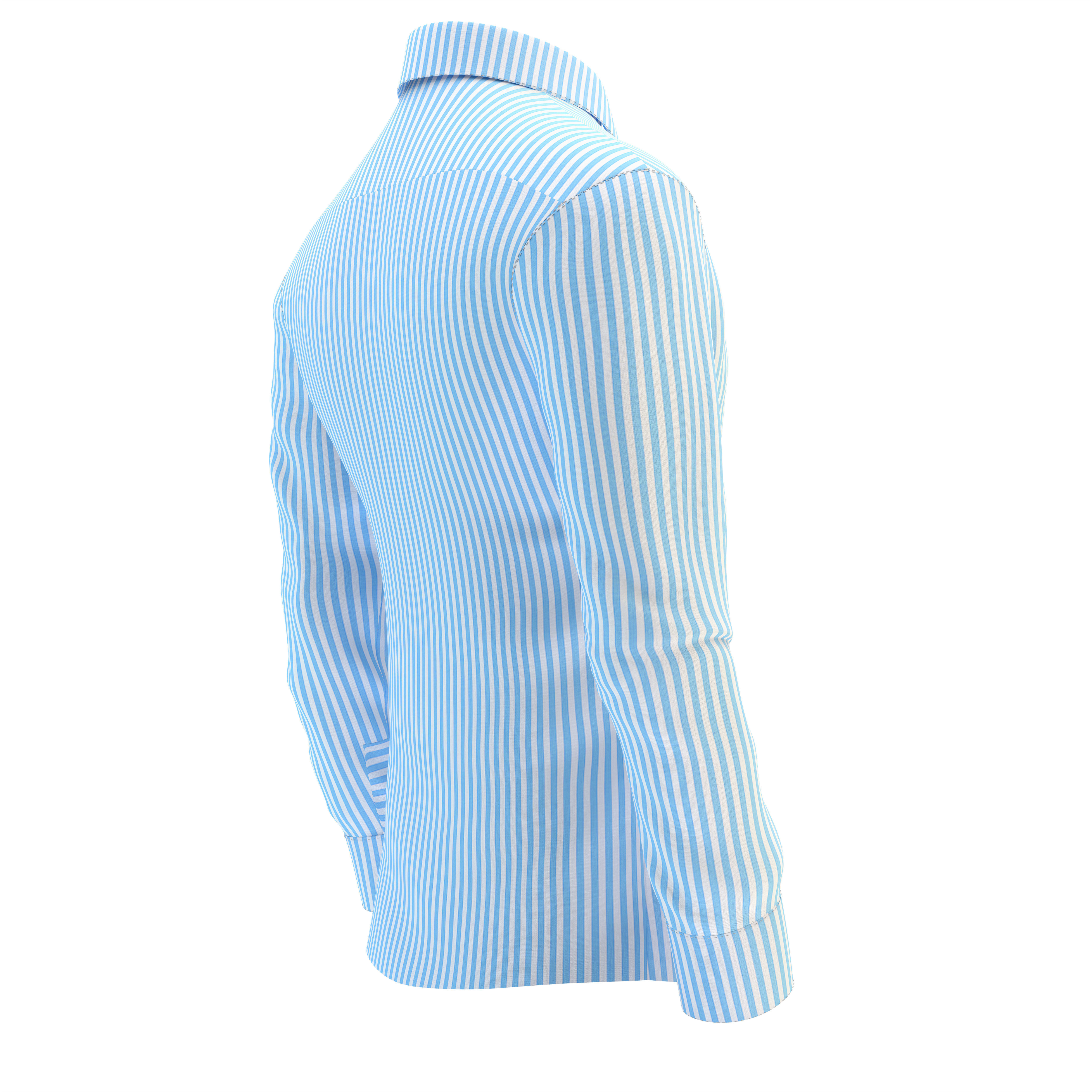 Shirt Blue 3D model_11