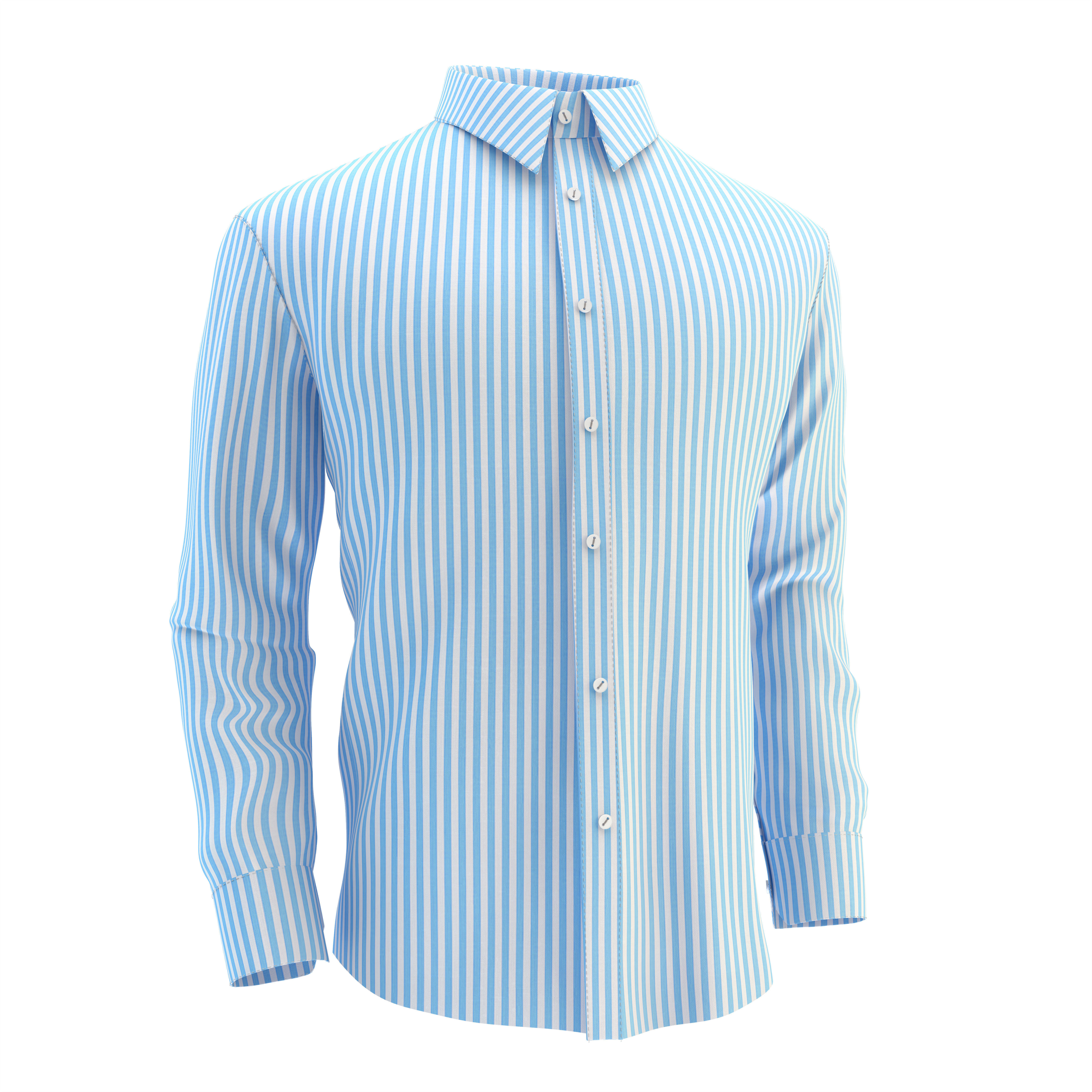 Shirt Blue 3D model_41