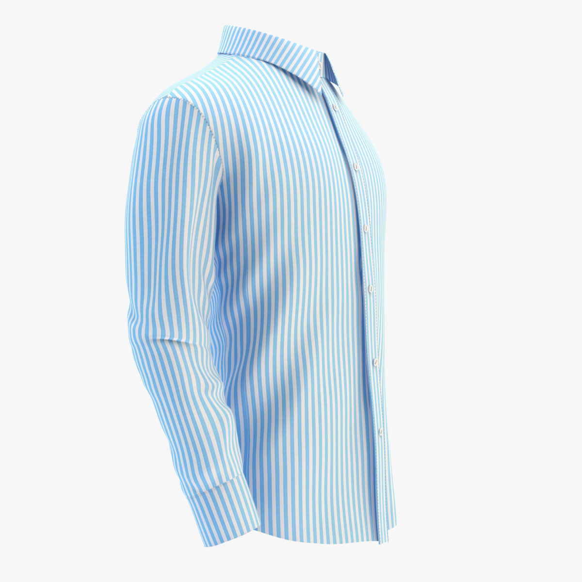 Shirt Blue 3D model_26
