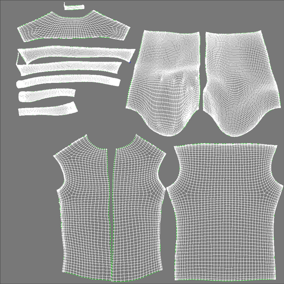 Shirt Blue 3D model_49