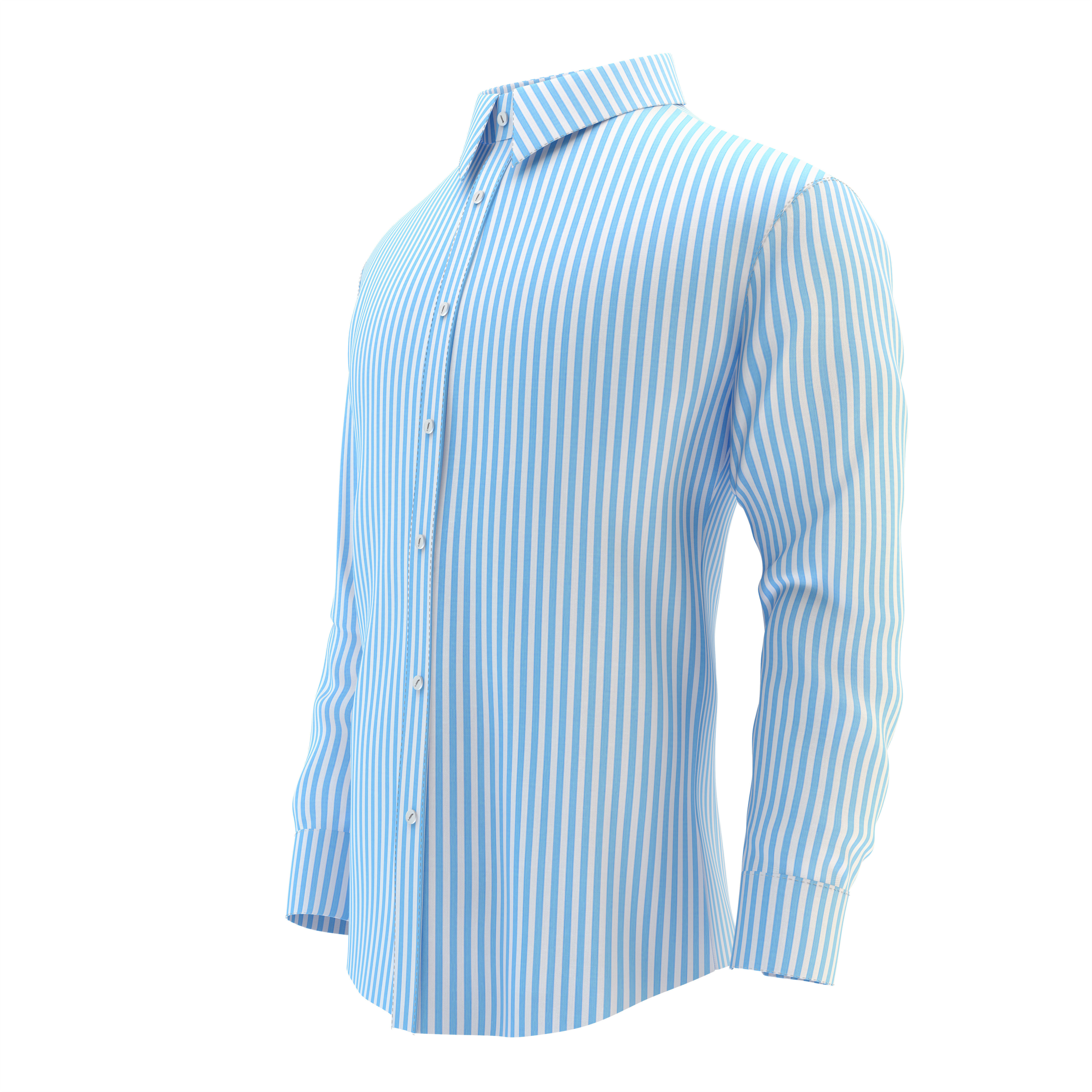 Shirt Blue 3D model_23