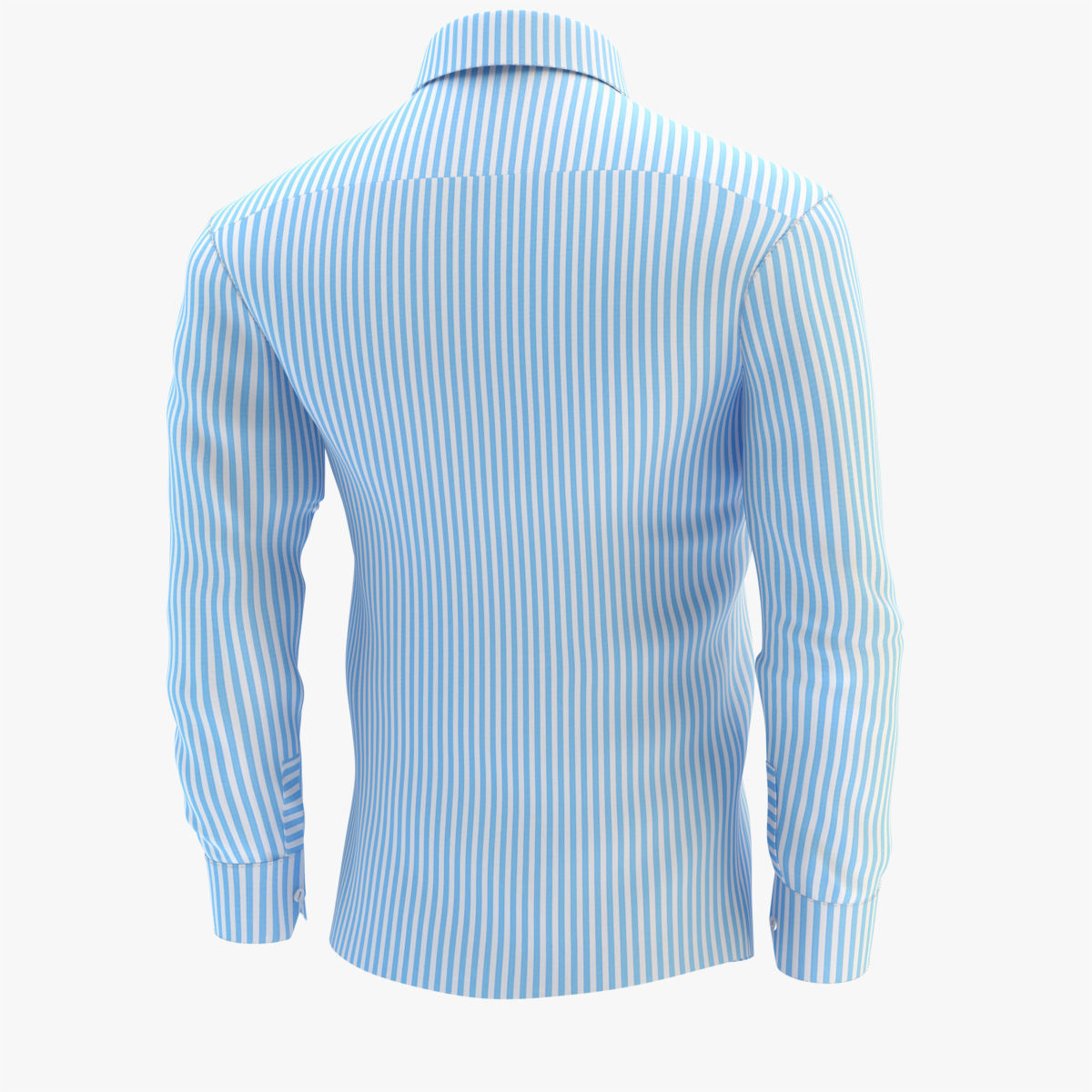 Shirt Blue 3D model_12