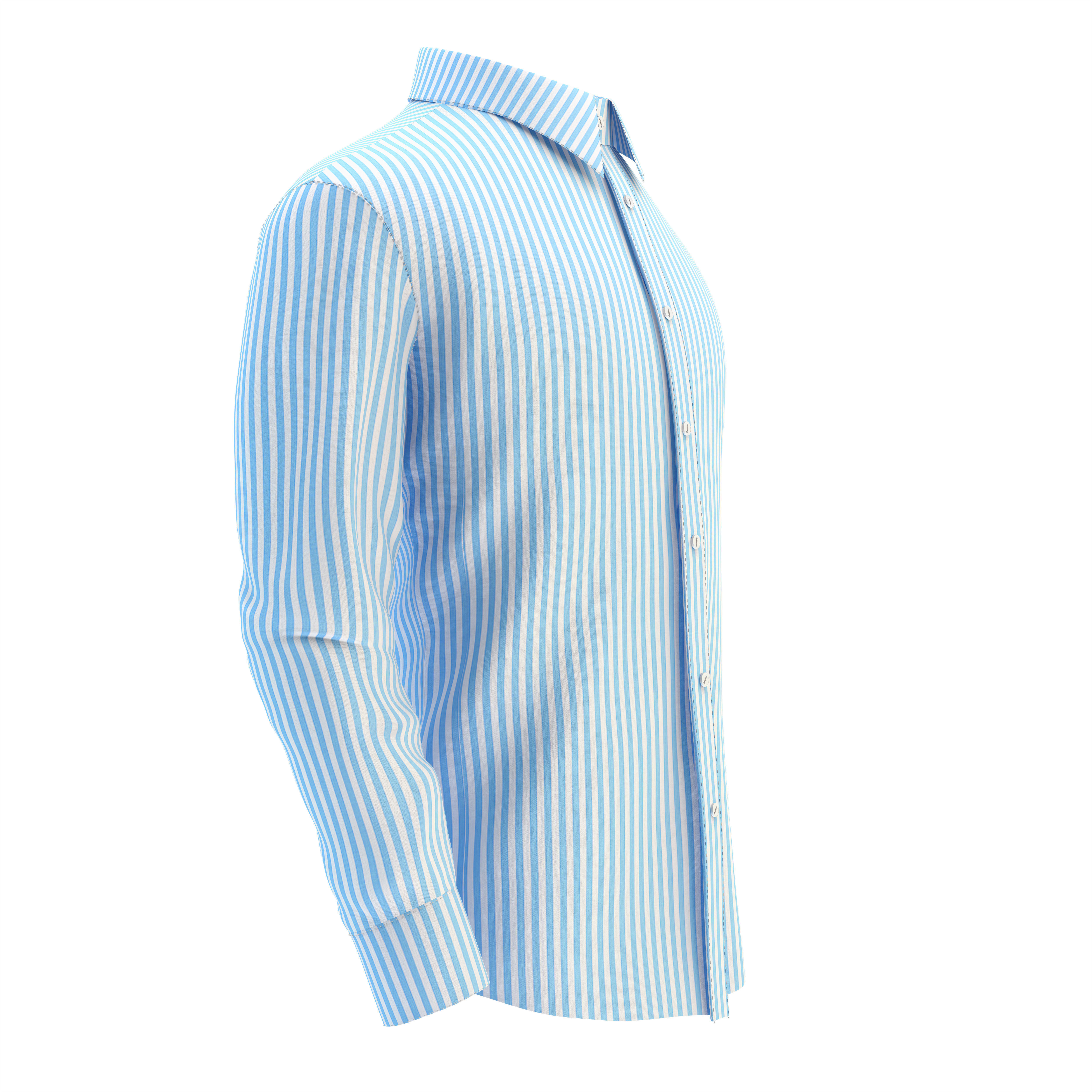 Shirt Blue 3D model_29