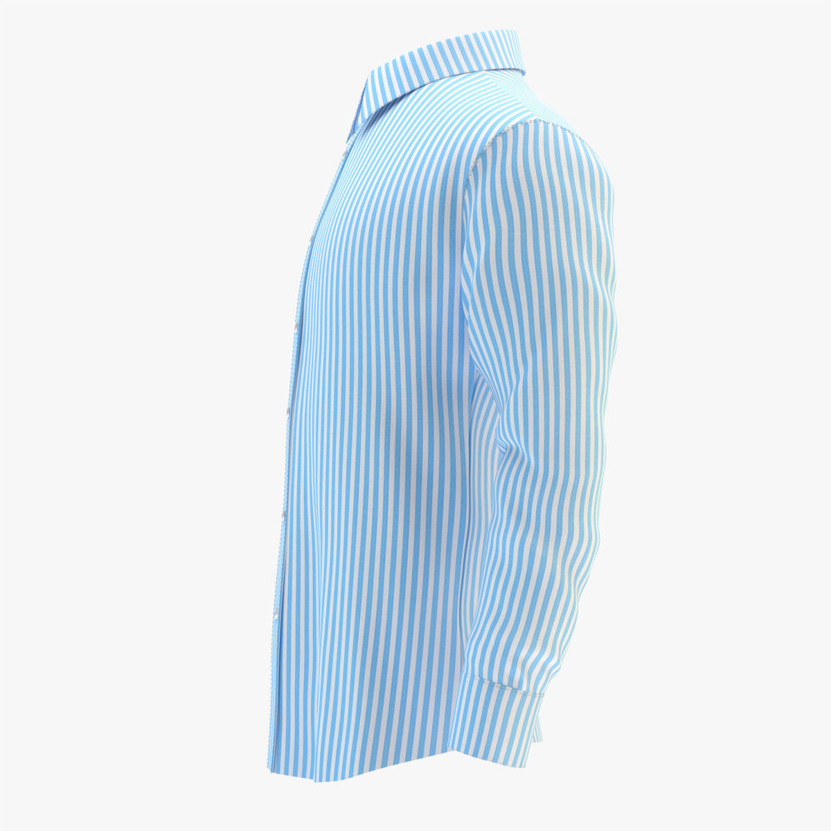 Shirt Blue 3D model_42
