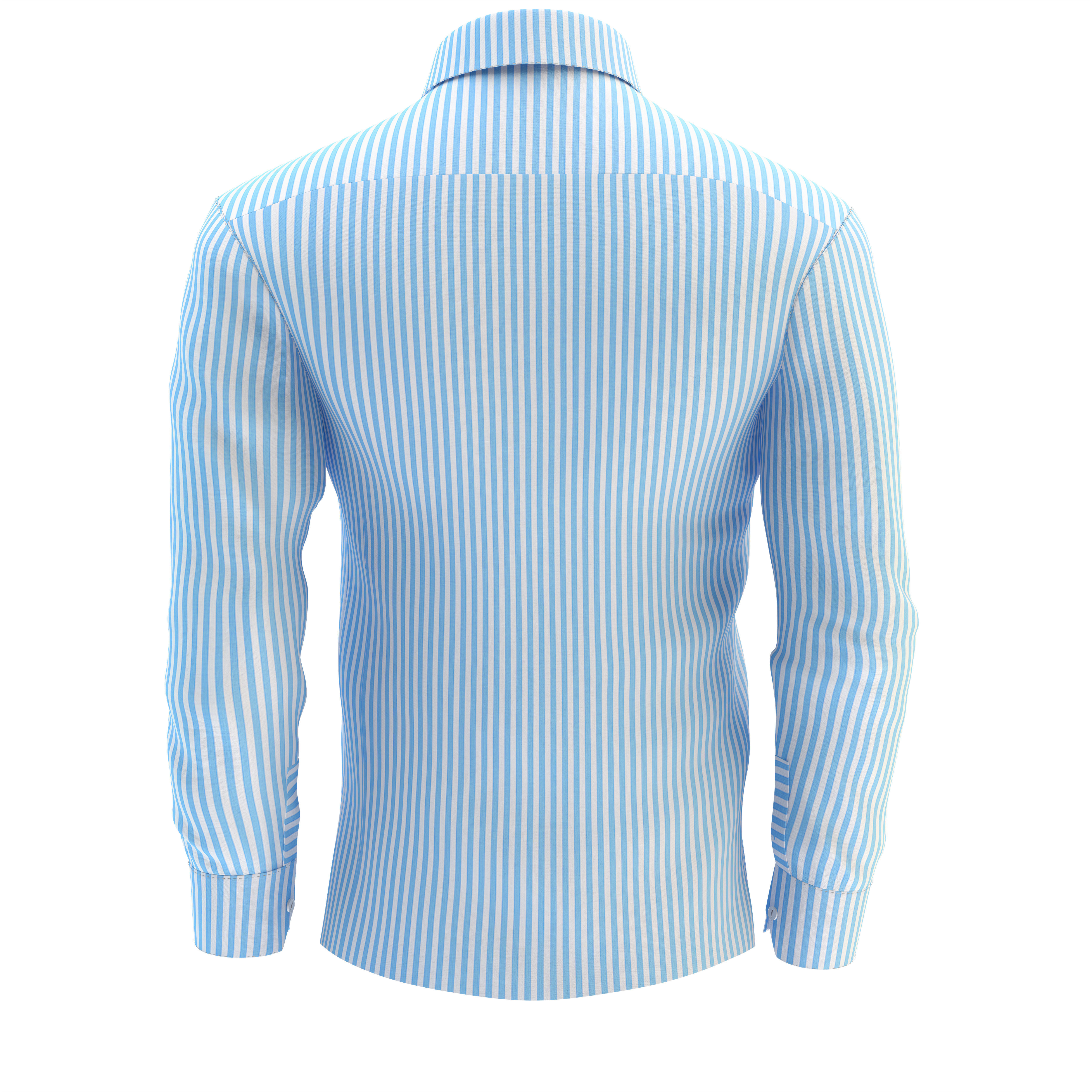 Shirt Blue 3D model_20