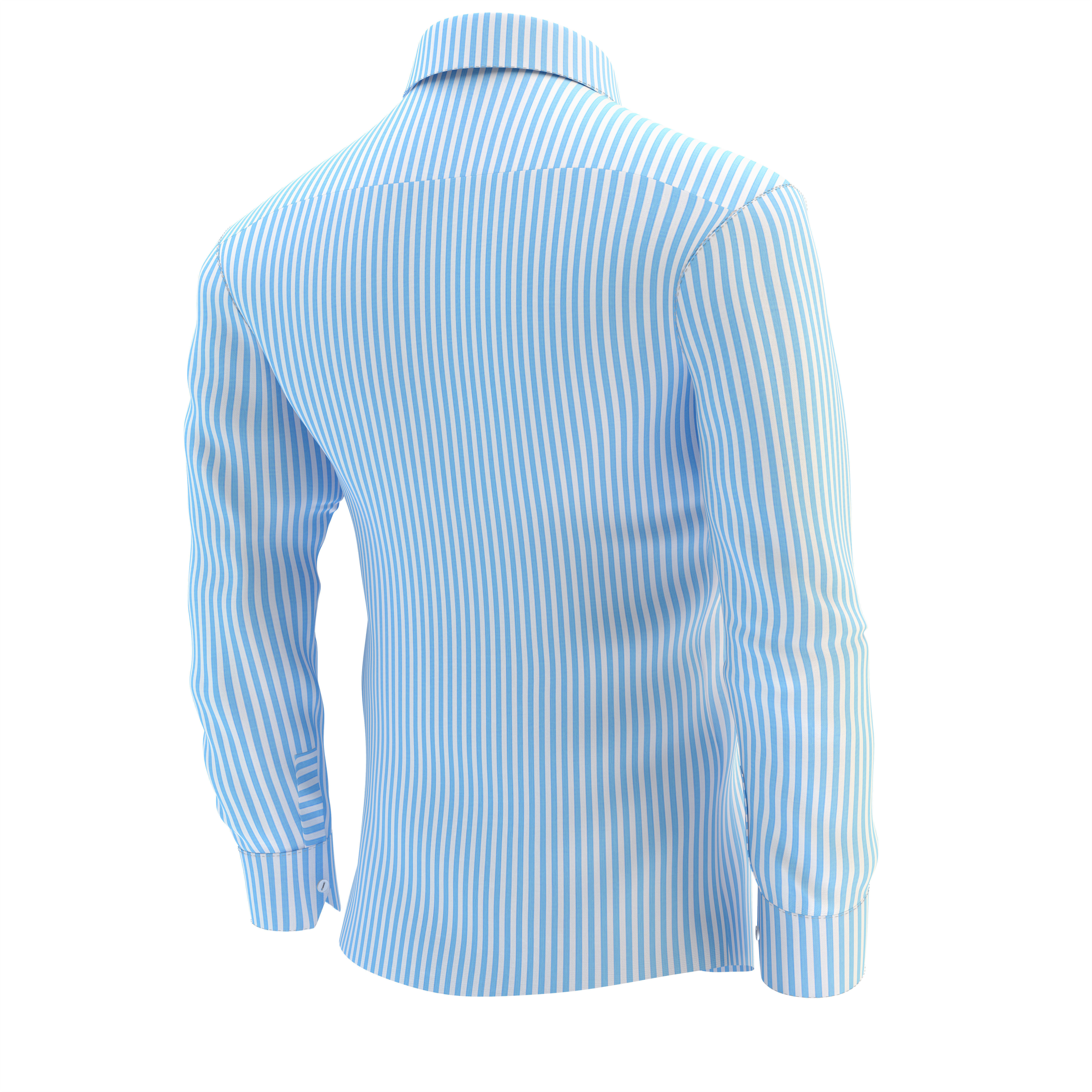 Shirt Blue 3D model_31