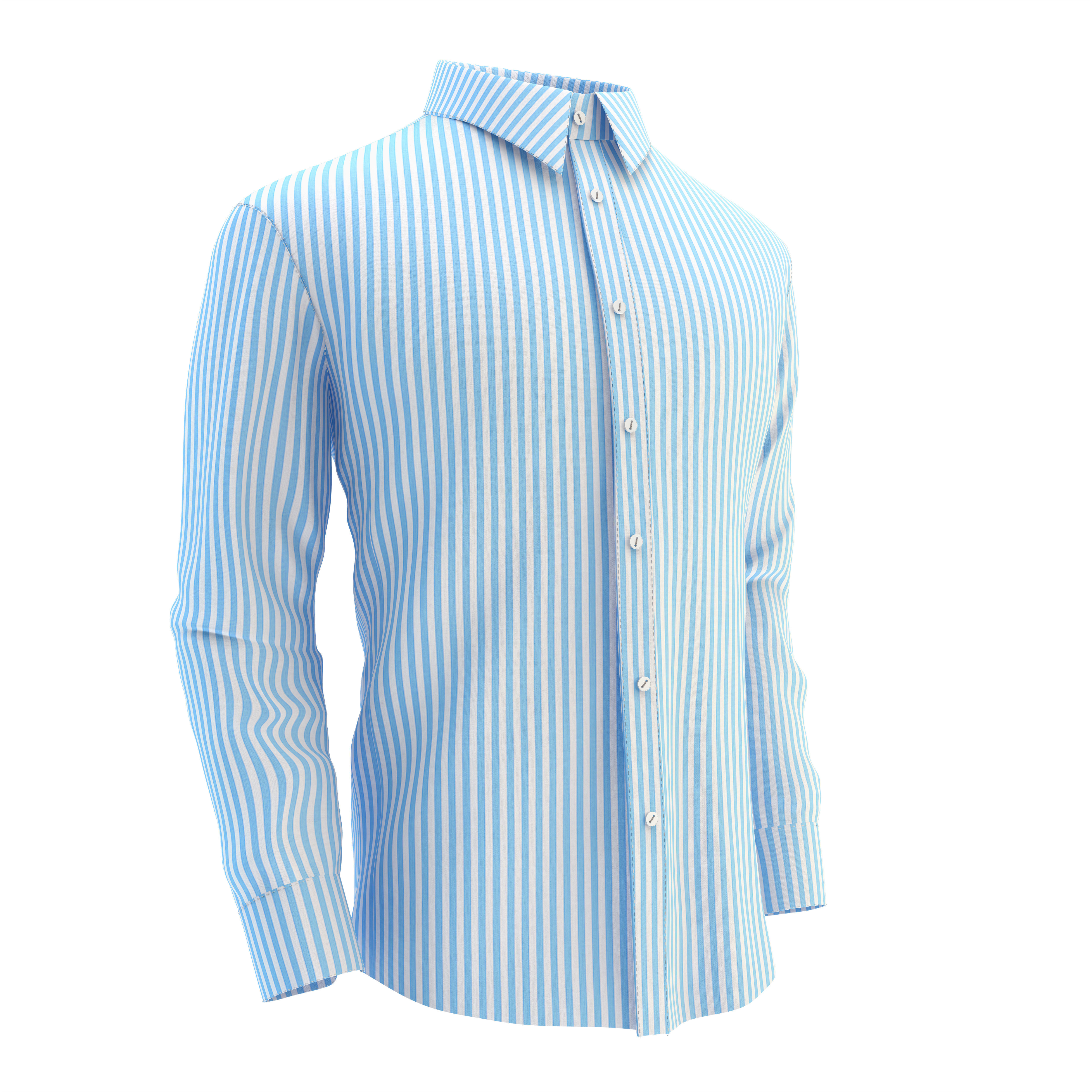 Shirt Blue 3D model_45