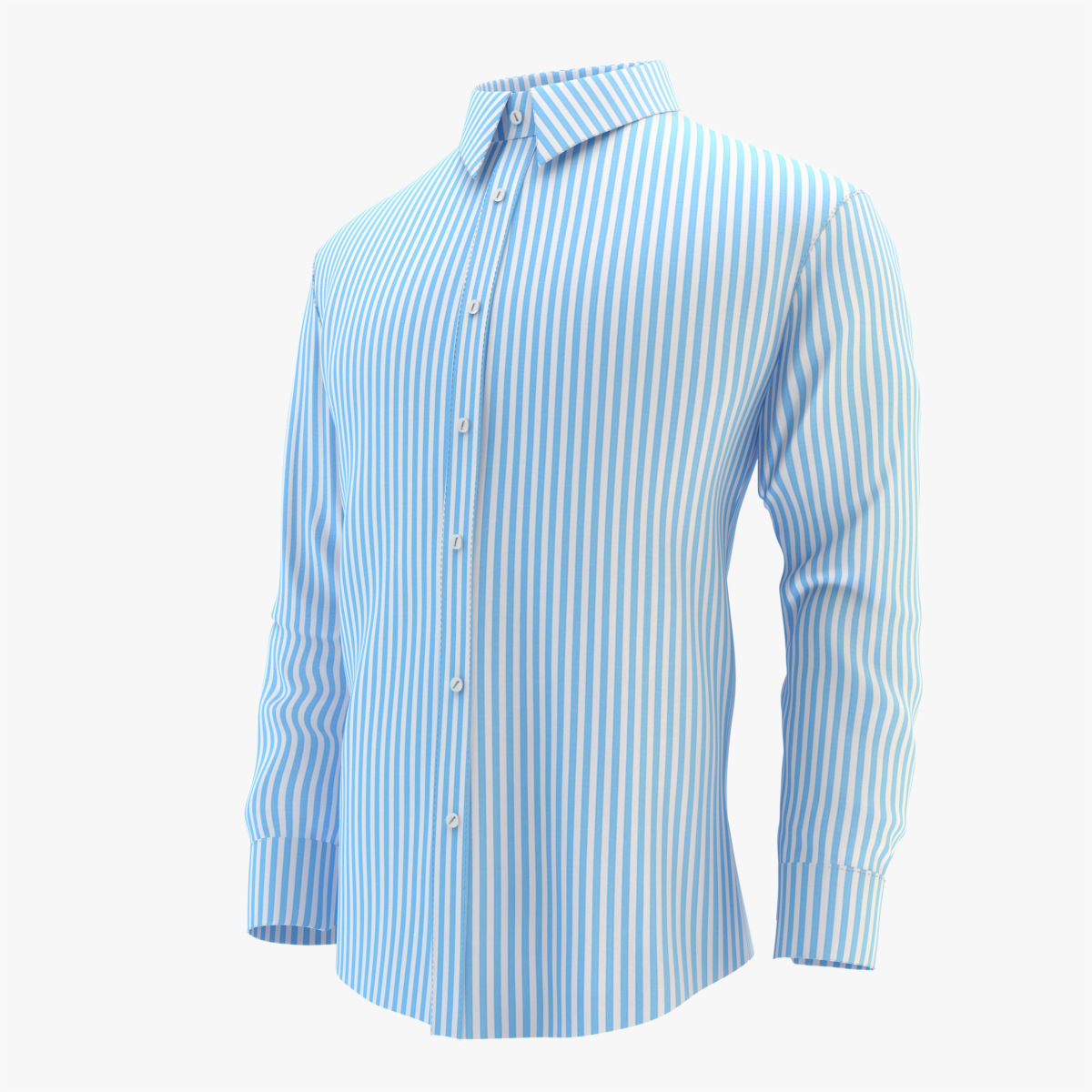 Shirt Blue 3D model_37
