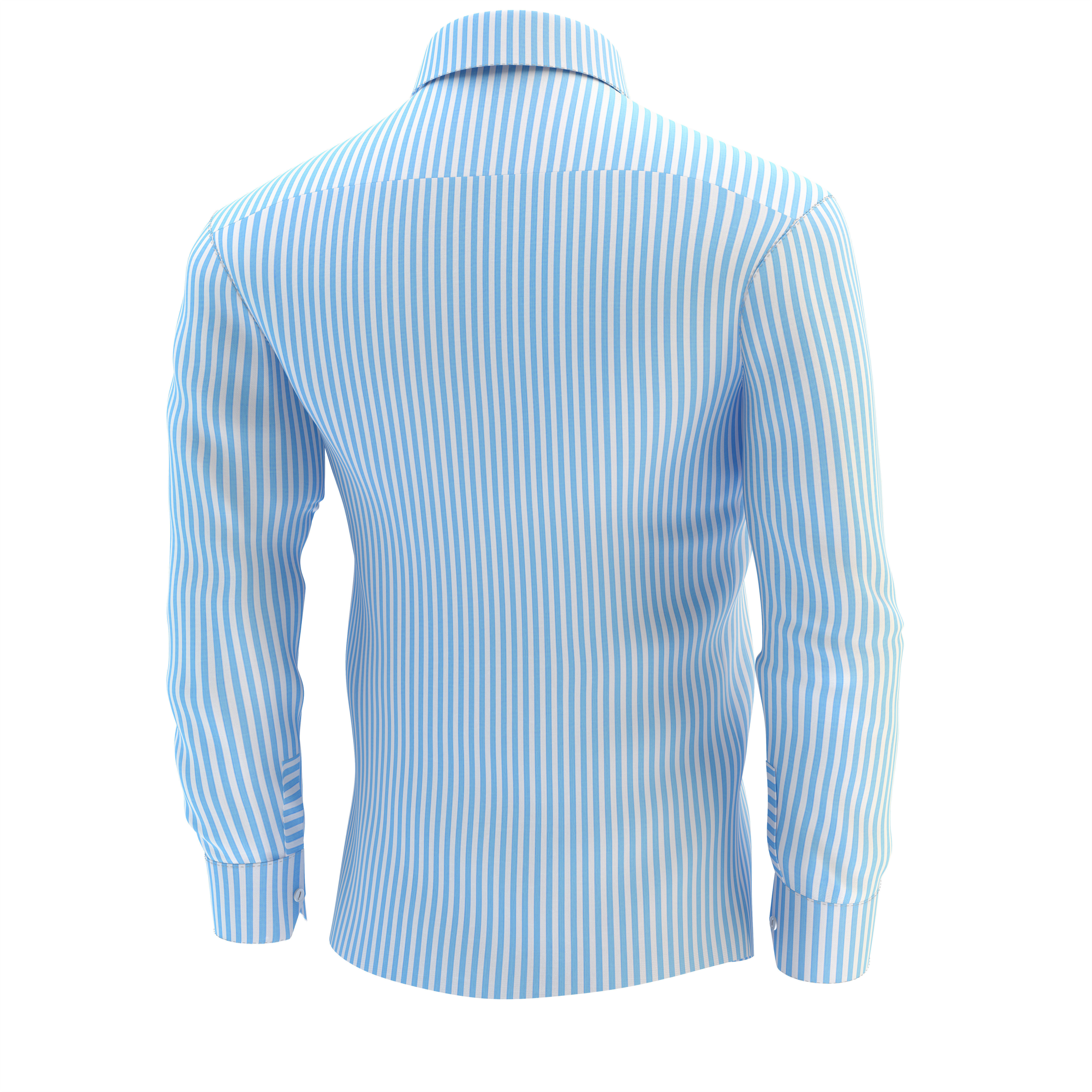 Shirt Blue 3D model_17