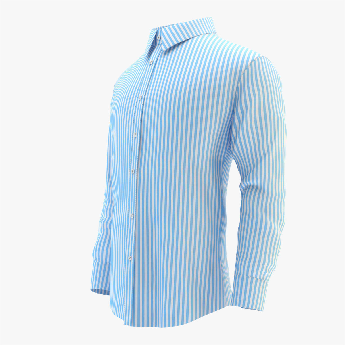 Shirt Blue 3D model_10