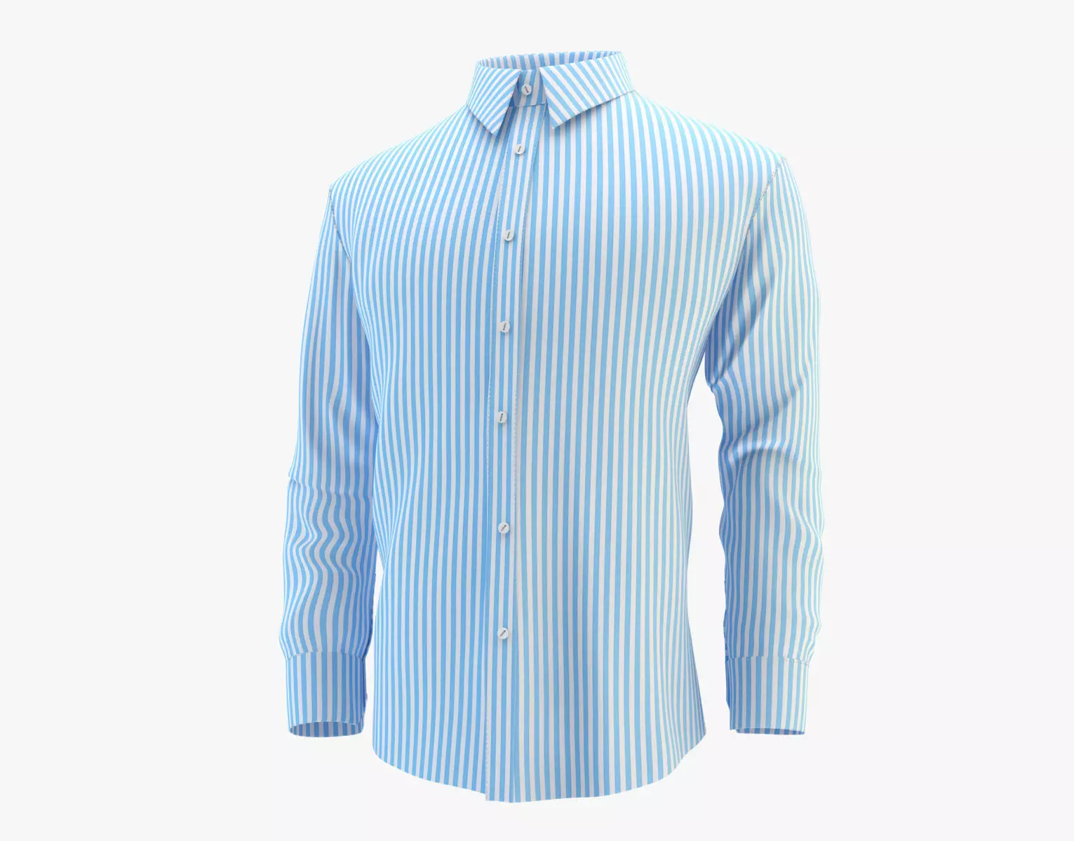 Shirt Blue 3D model_0