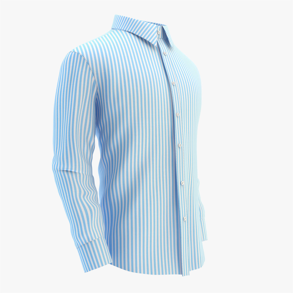 Shirt Blue 3D model_39