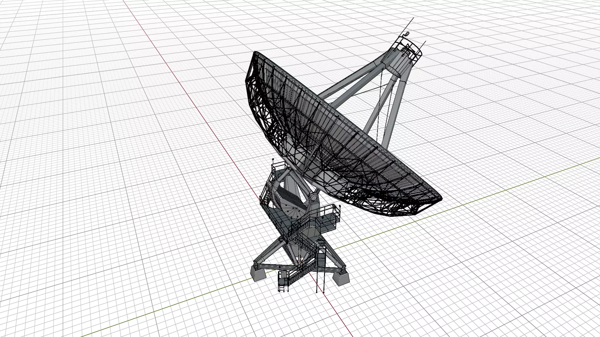 Satellite Dish Antenna 3D model_7