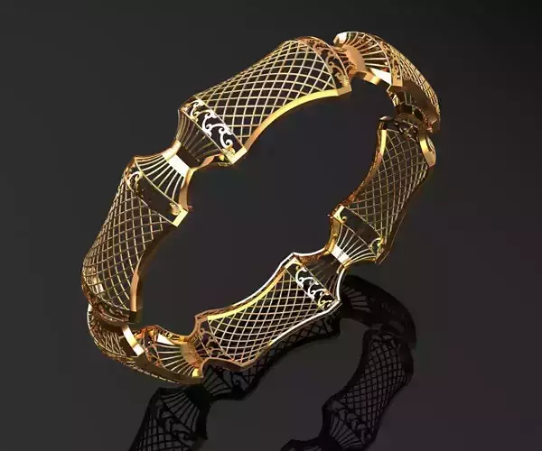 1144 Lantern Segment Bangle 9gm