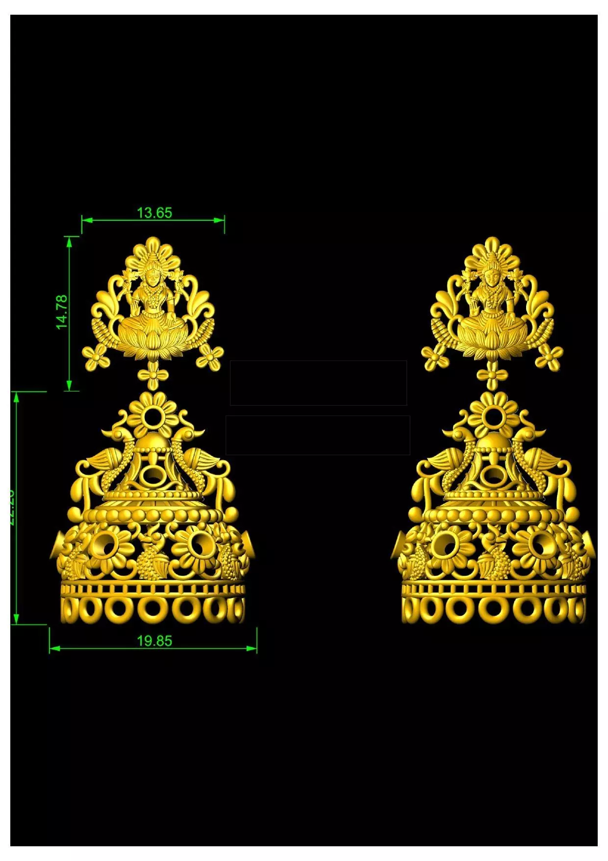 41 Jhumka Earring Master Collection 3DM ONLY 3D print model