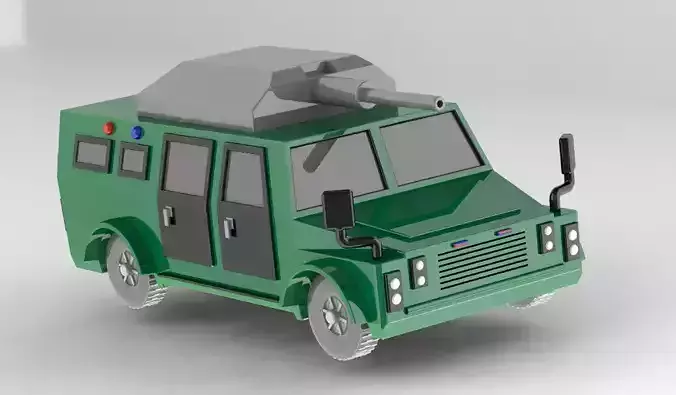 Armored SUV T4 printable 3D Model