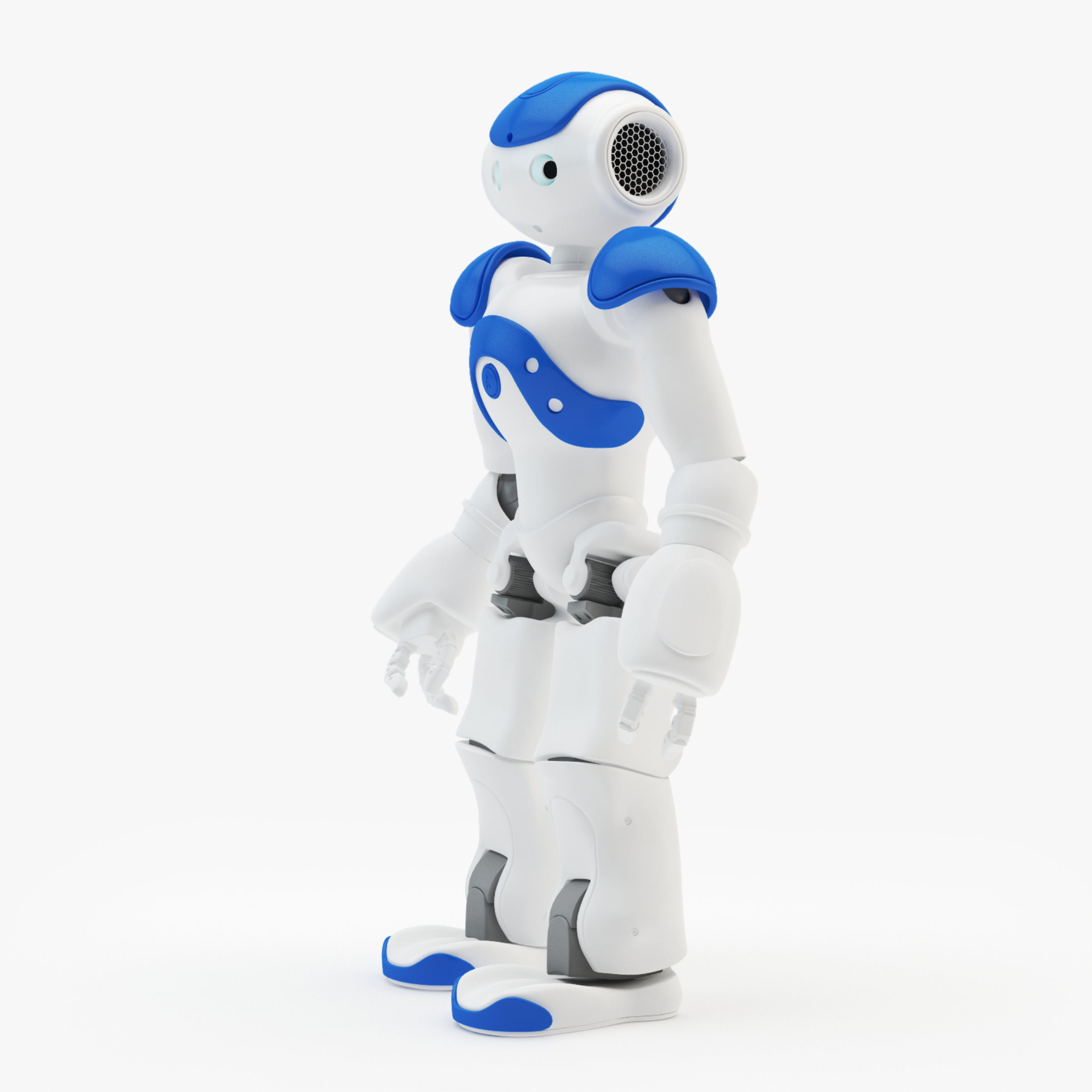 Riged Robot Nao Blue 3D model_2