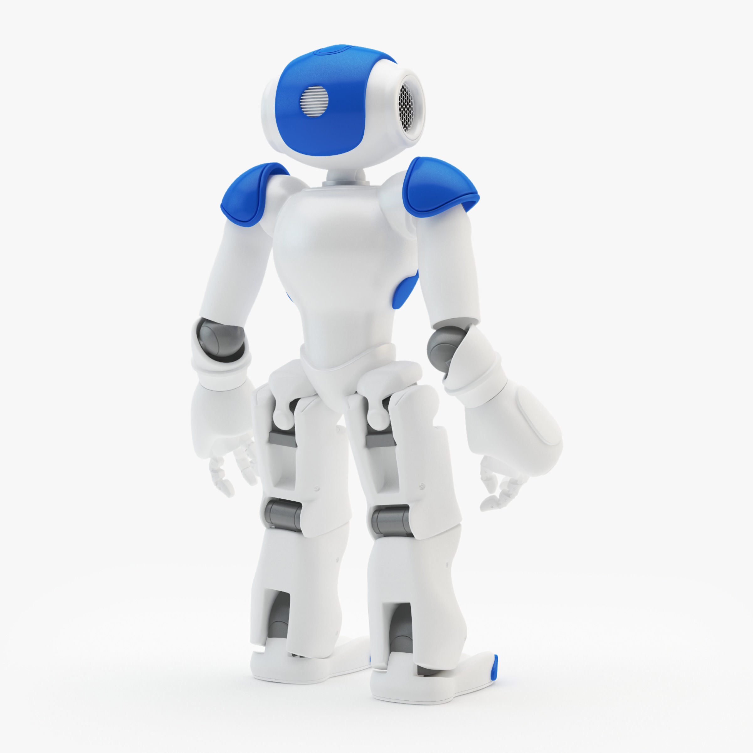 Riged Robot Nao Blue 3D model_8