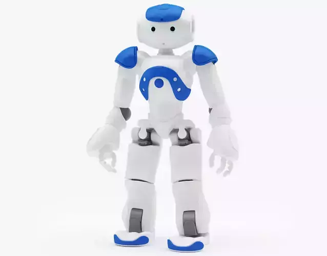 Riged Robot Nao Blue 3D model