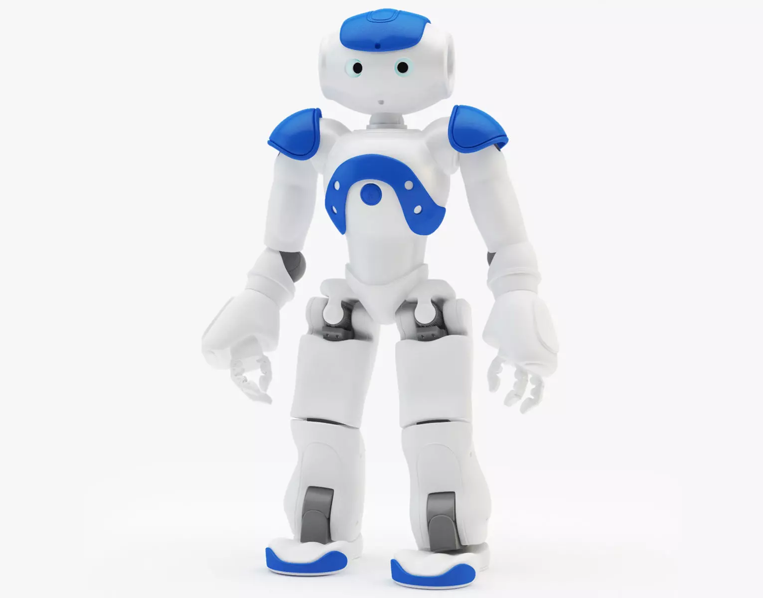 Riged Robot Nao Blue 3D model_0