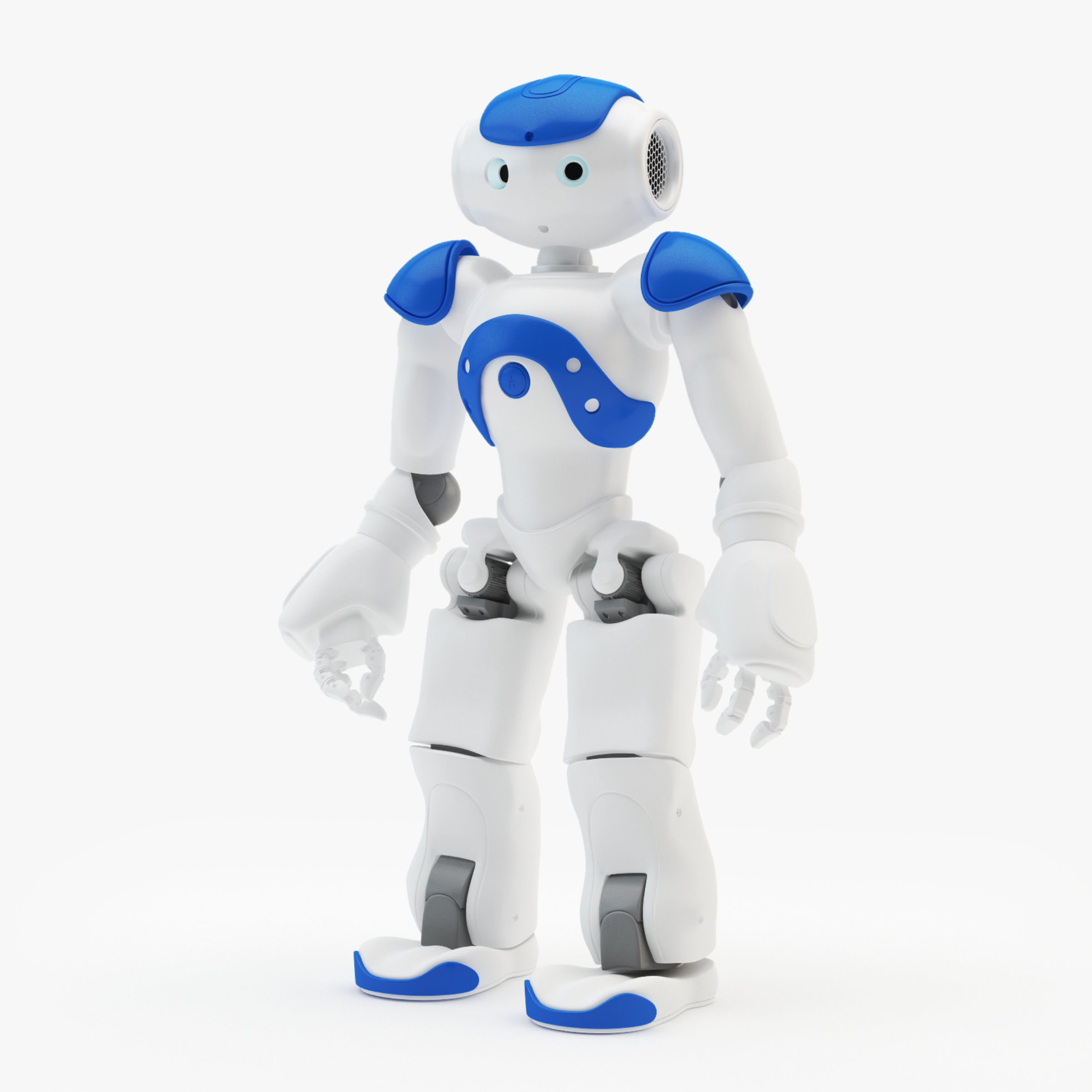 Riged Robot Nao Blue 3D model_1