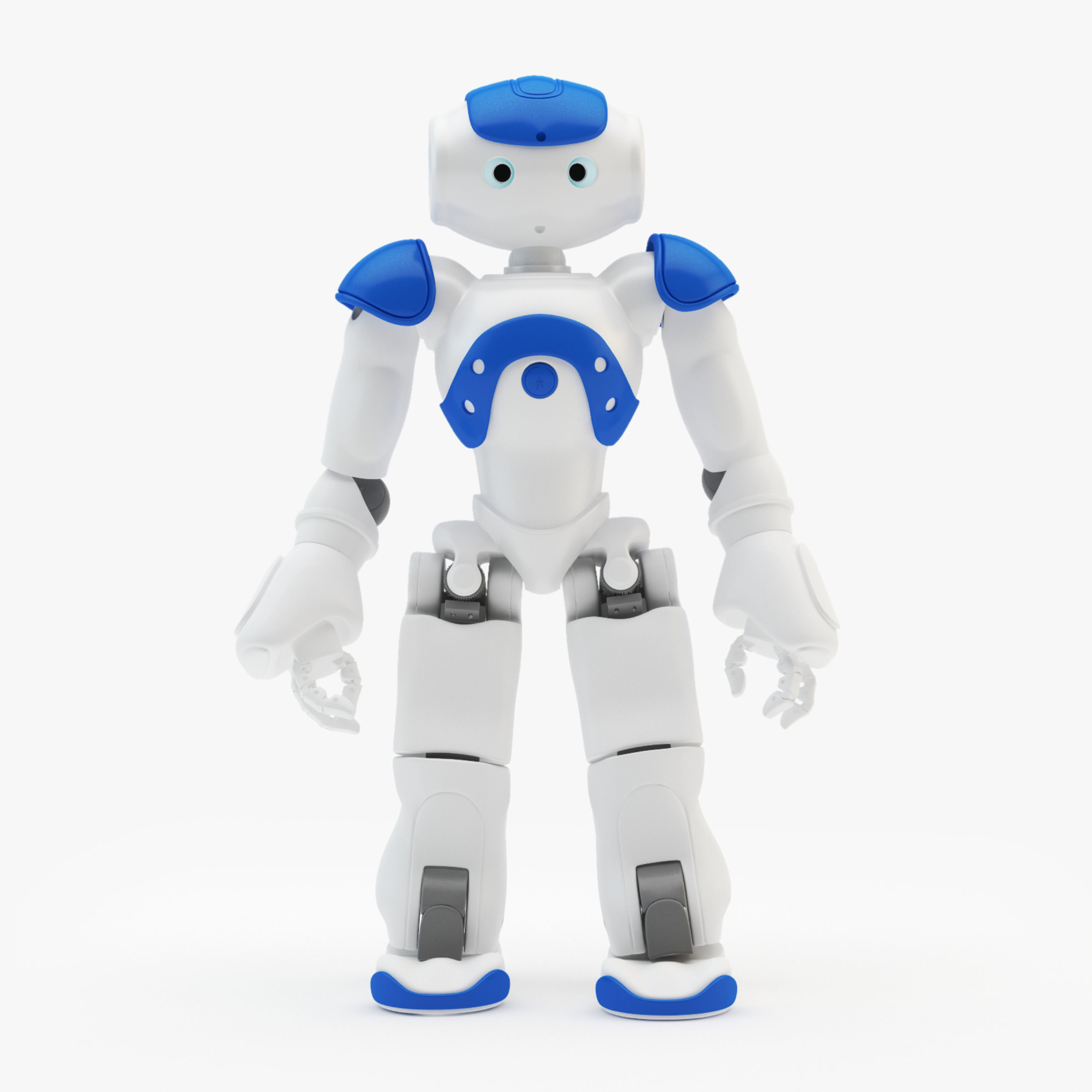 Riged Robot Nao Blue 3D model_3
