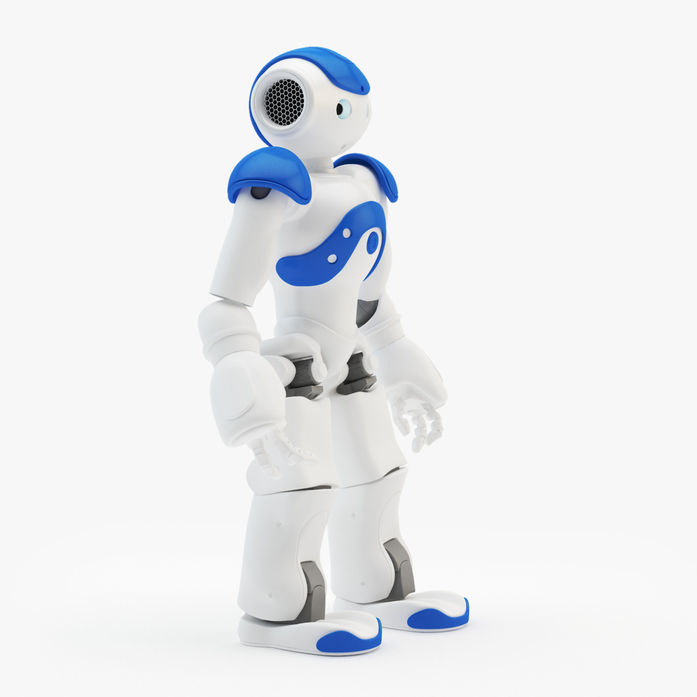 Riged Robot Nao Blue 3D model_12