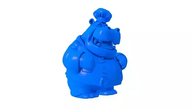 Chef Hippo -  Cartoon Chef -  Chef Pig - Chef Character 