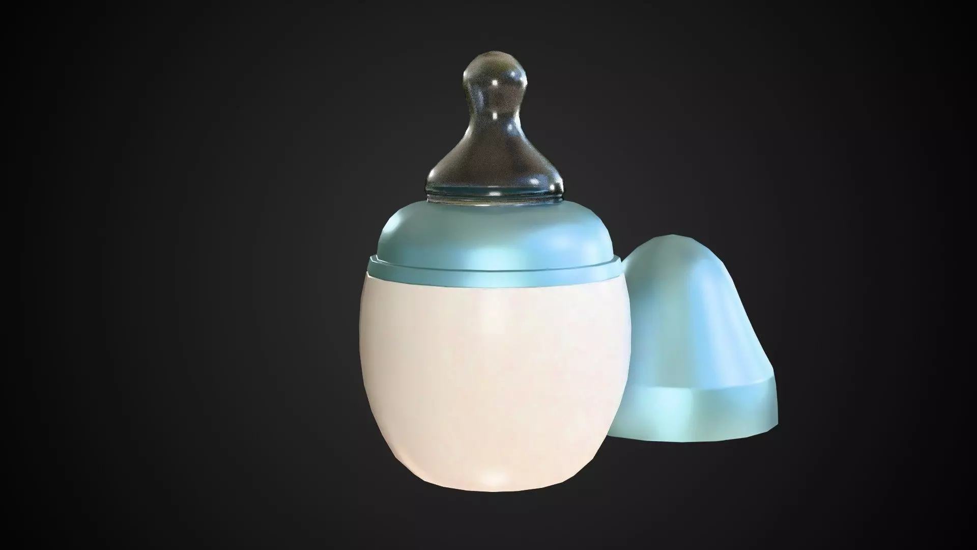 Baby Bottle Low-poly 3D model_0
