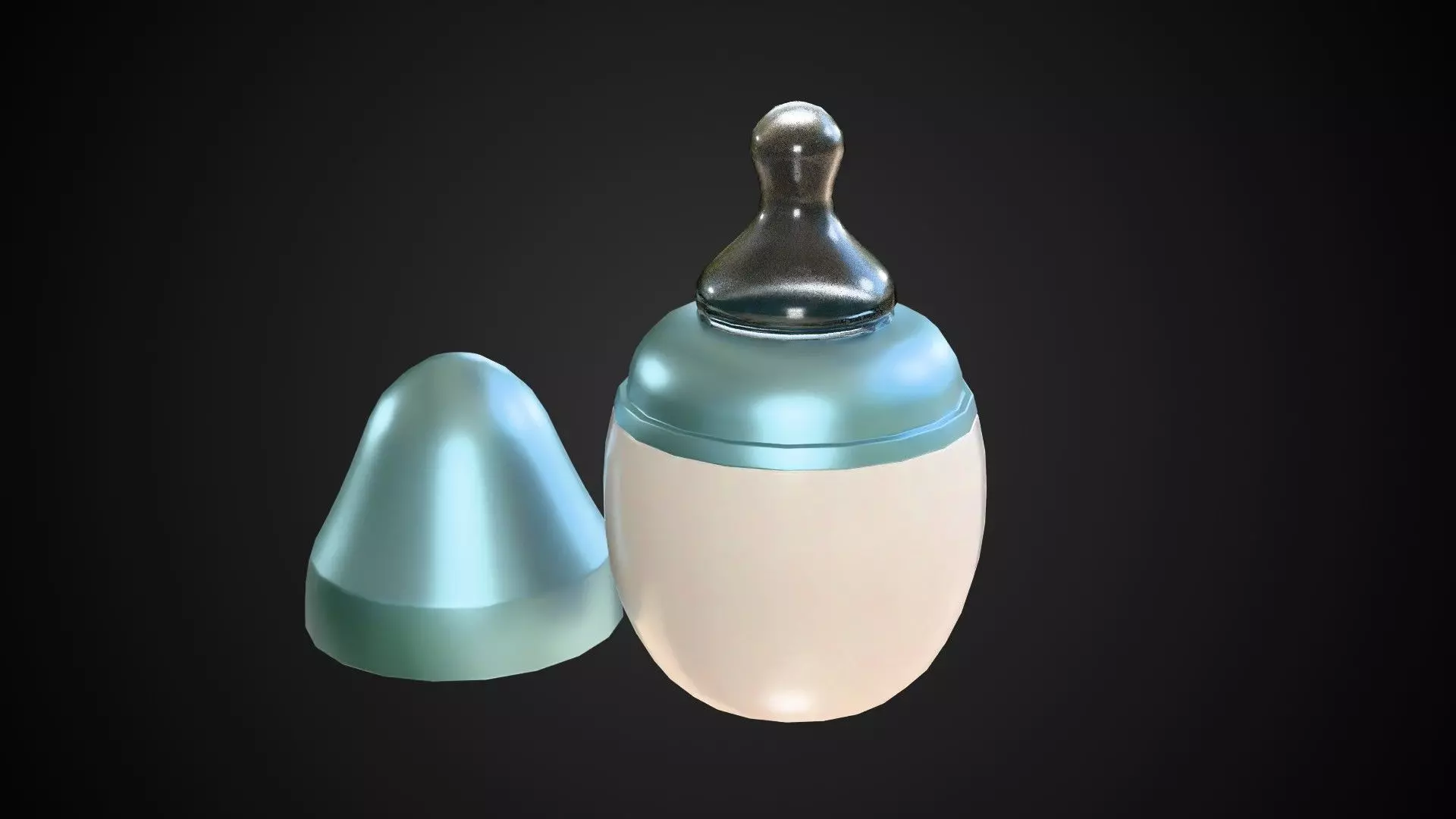 Baby Bottle Low-poly 3D model_1