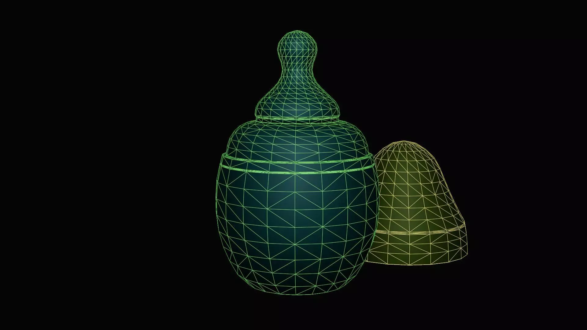 Baby Bottle Low-poly 3D model_8