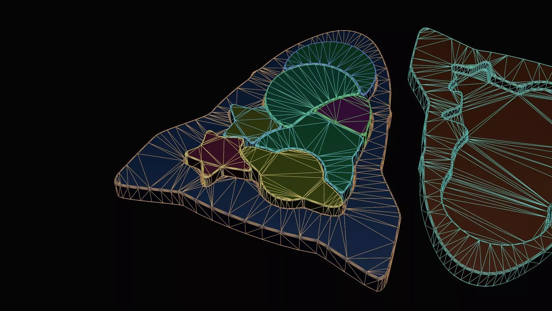 Wooden Rocket Puzzle Low-poly 3D model_8