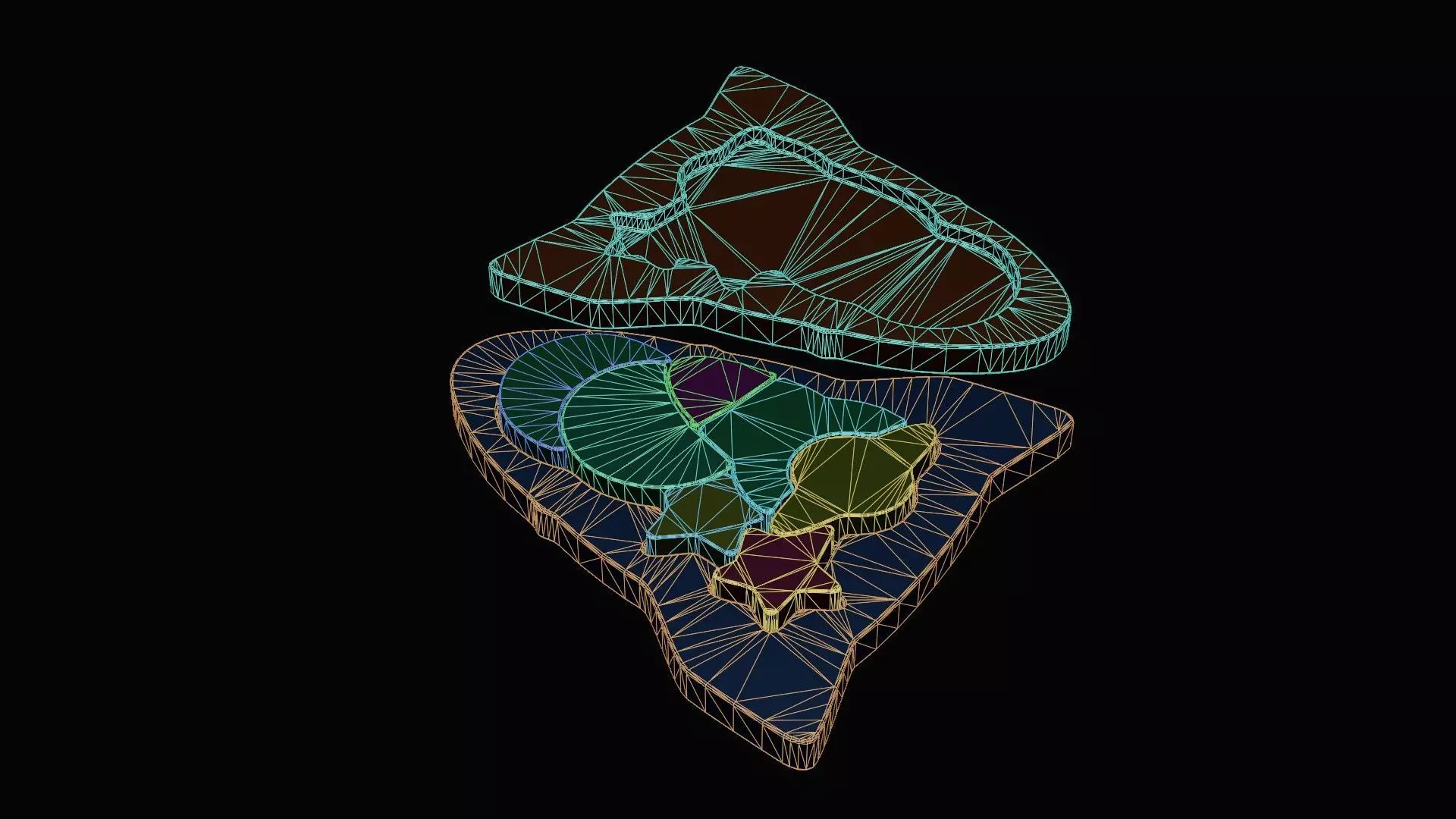 Wooden Rocket Puzzle Low-poly 3D model_7