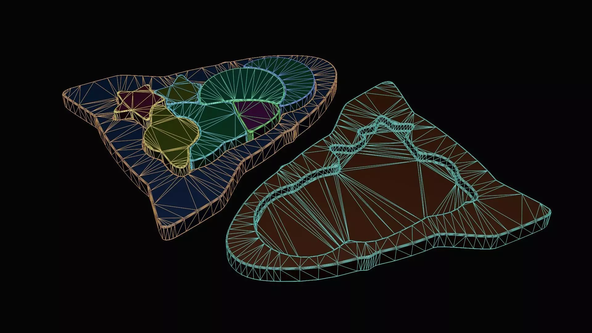 Wooden Rocket Puzzle Low-poly 3D model_9