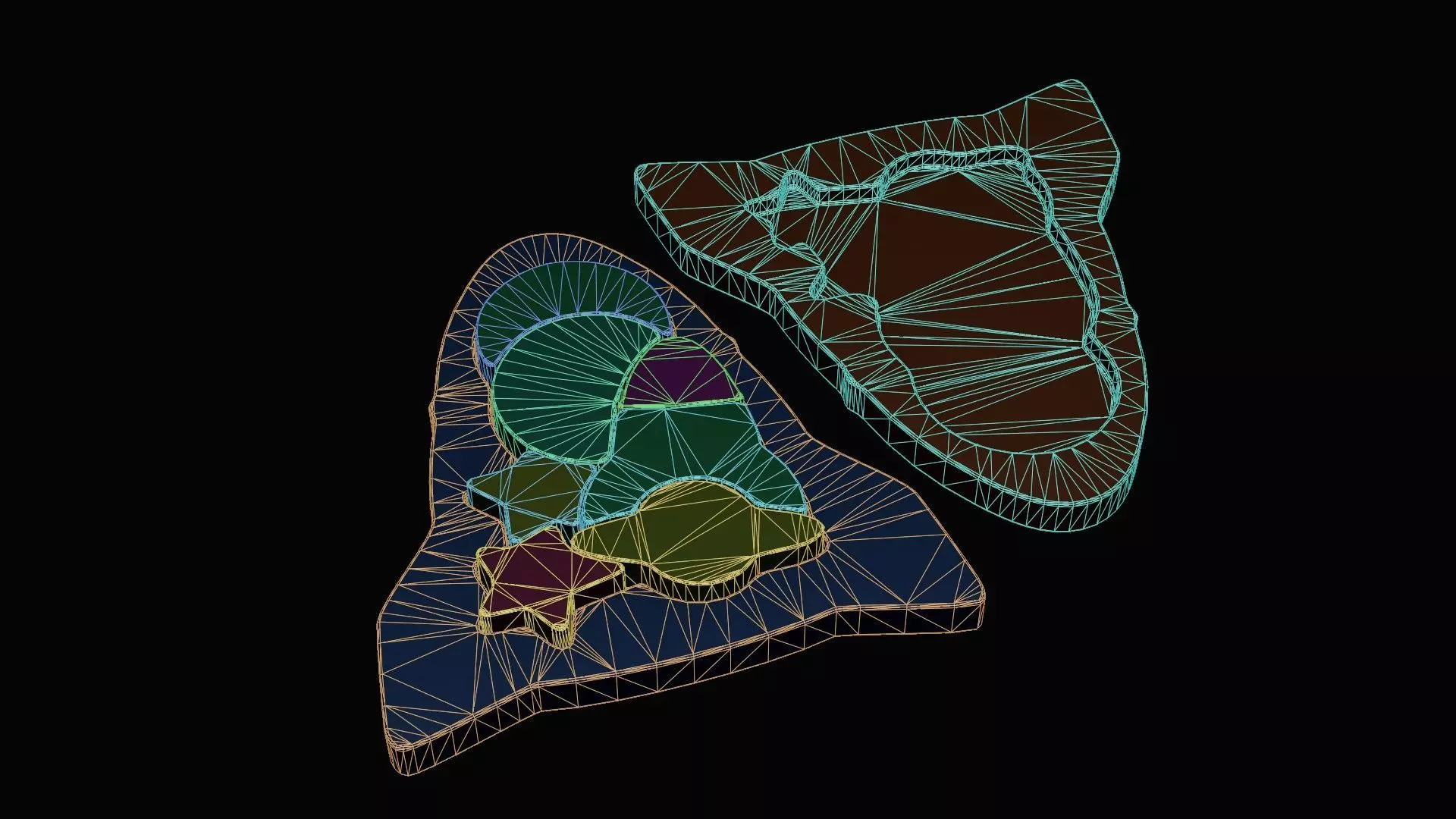 Wooden Rocket Puzzle Low-poly 3D model_5