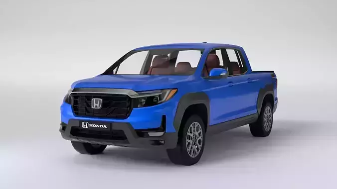 Honda Ridgeline 3D Model High Poly Realistic Pickup Truck