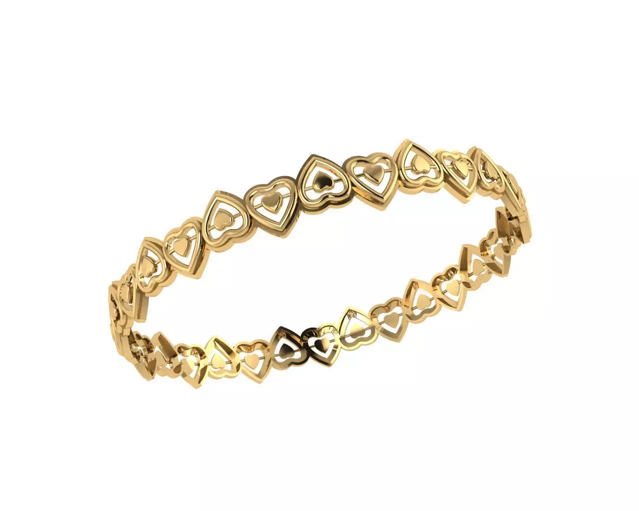 Heart Bracelet 3D print model