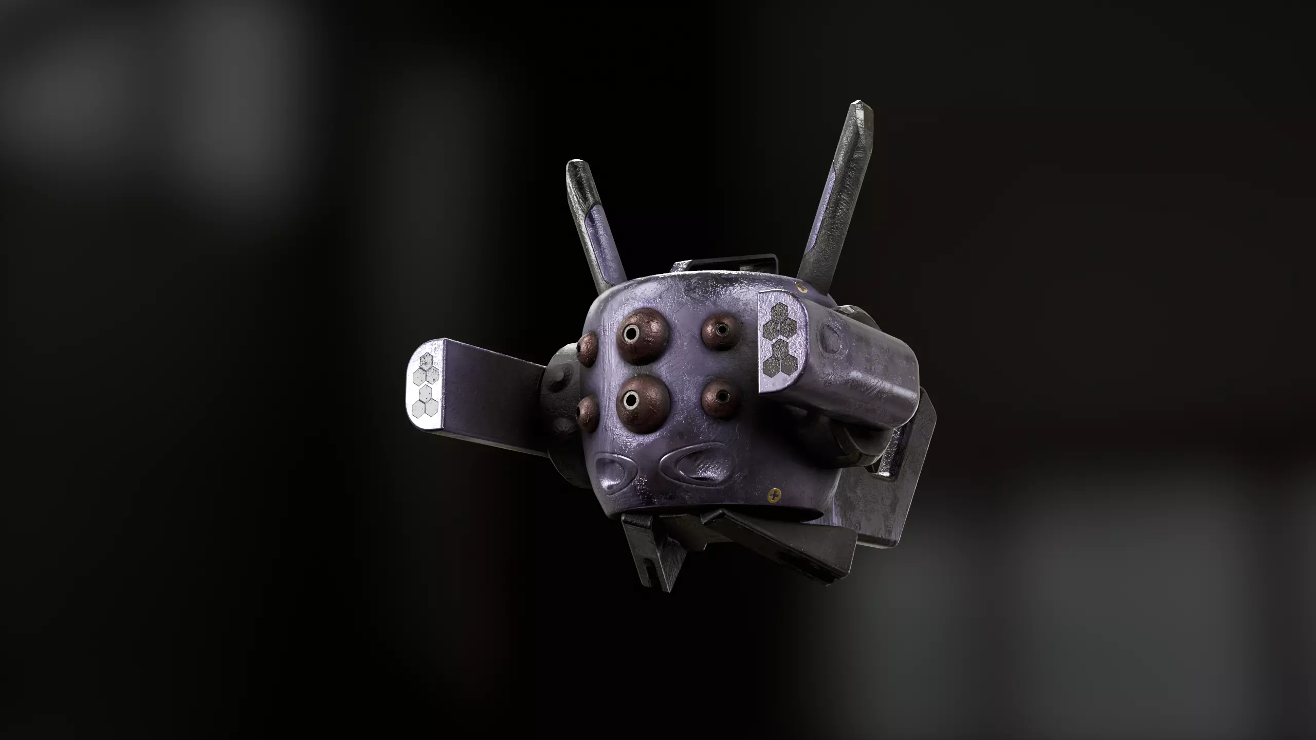 Robotic space fly bee vol2 Low-poly 3D model_1
