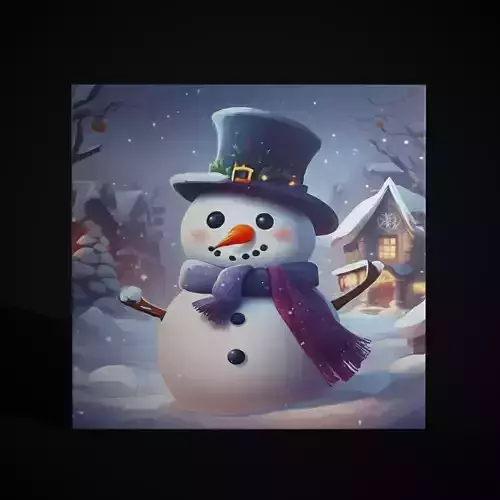 Christmas Snowman Painting Two