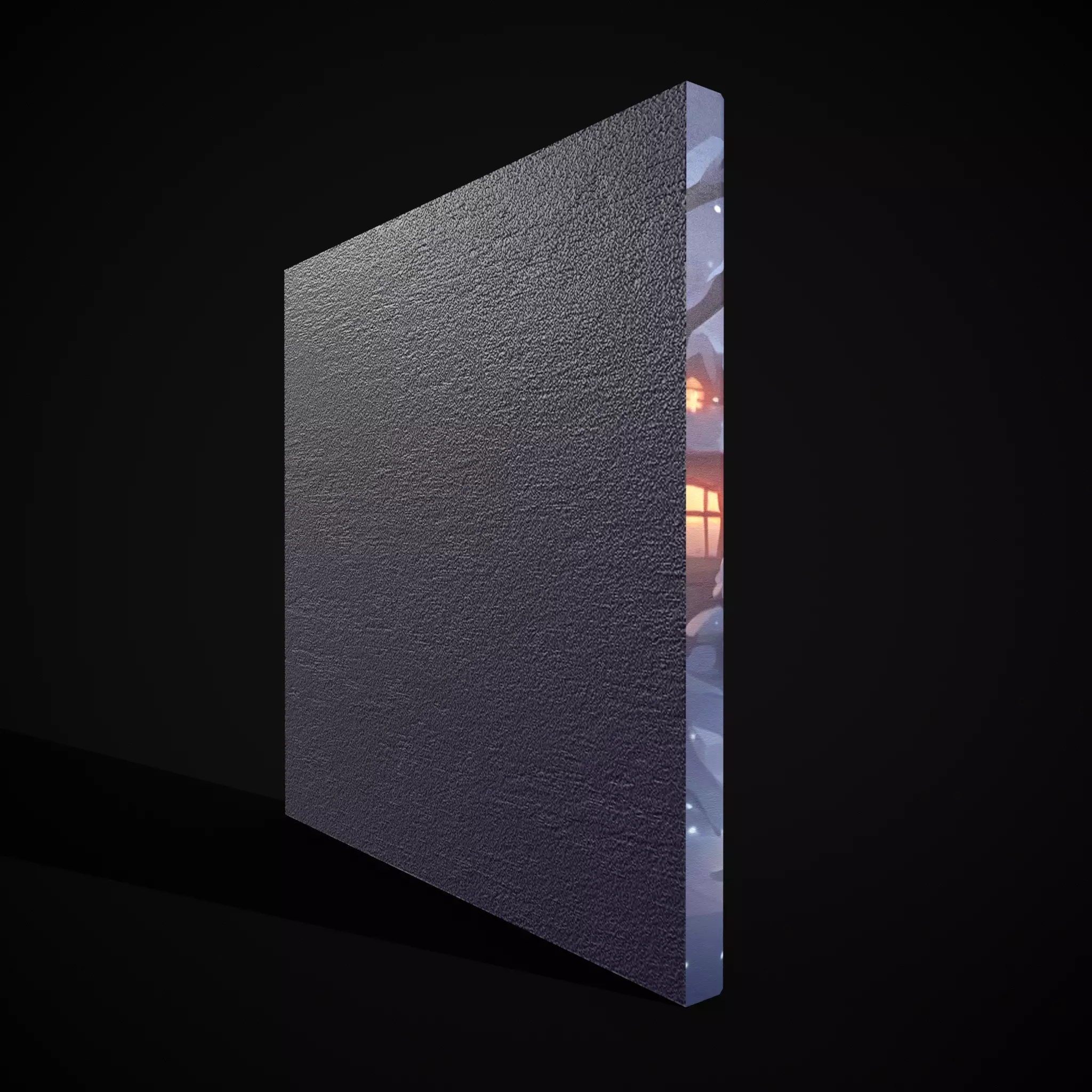 Christmas Snowman Painting Two Low-poly 3D model_9