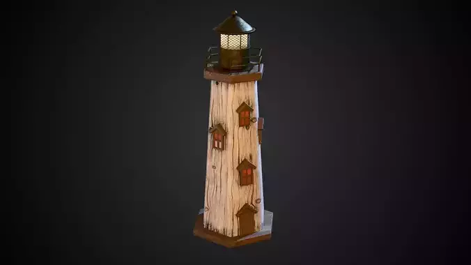 Wooden Lighthouse Decor