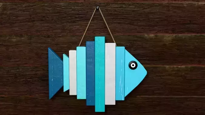 Wooden Fish Wall Decoration