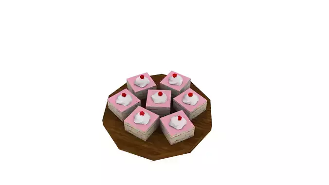Mini Cakes 3D Bakery Dessert