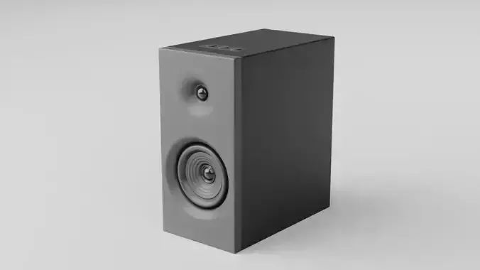 High-Quality Multimedia Speaker 3D Model