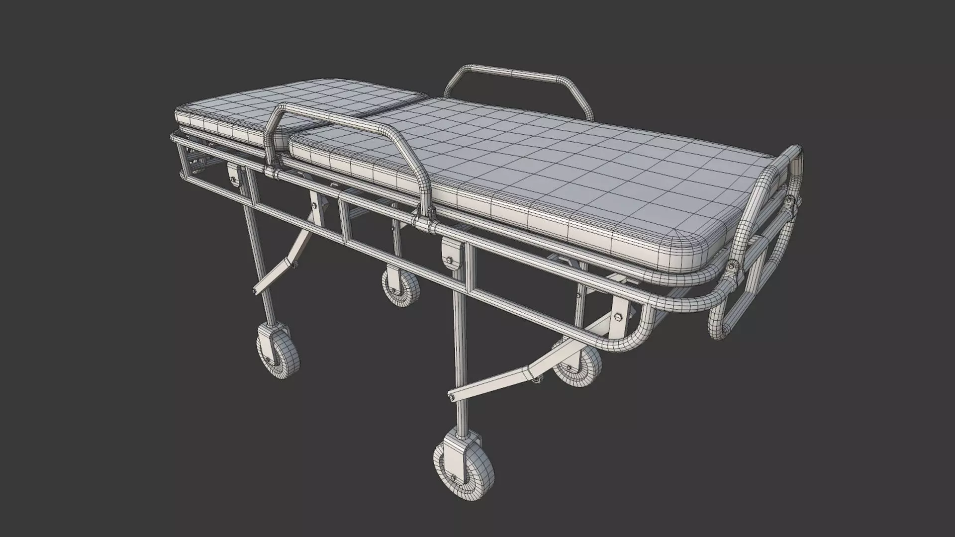 Ambulance stretchers Low-poly 3D model_9