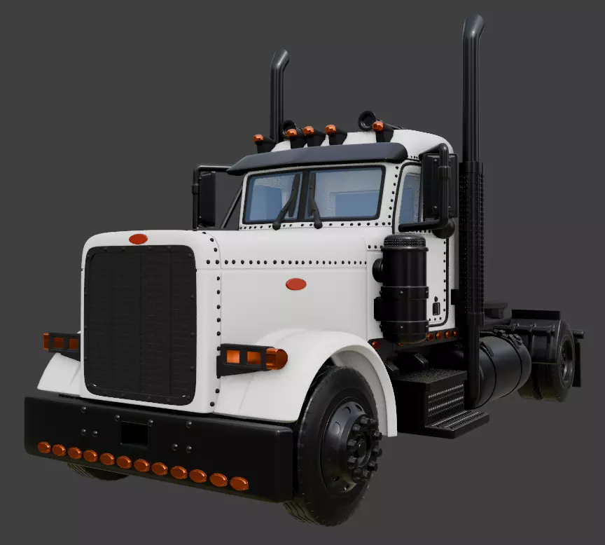 PETERBILT refrigerated semi-trailer 3D print model_5