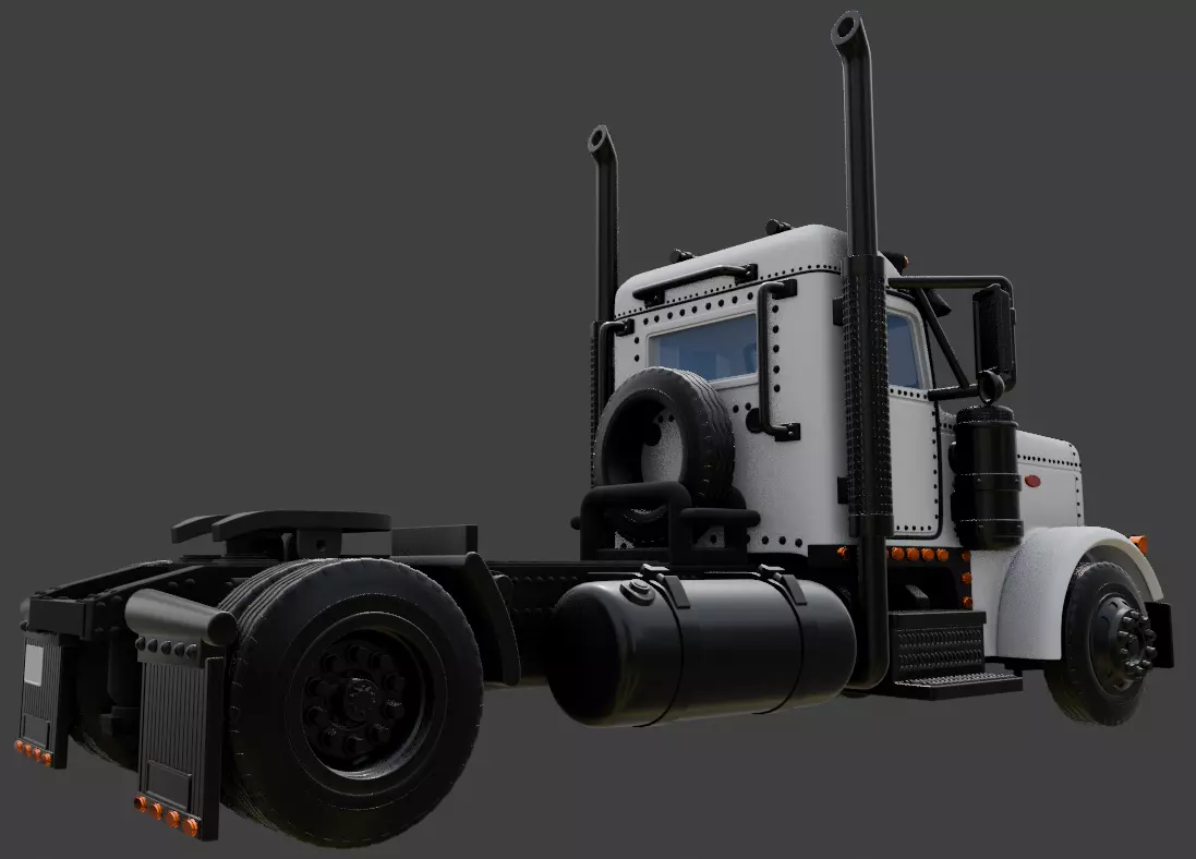 PETERBILT refrigerated semi-trailer 3D print model_8